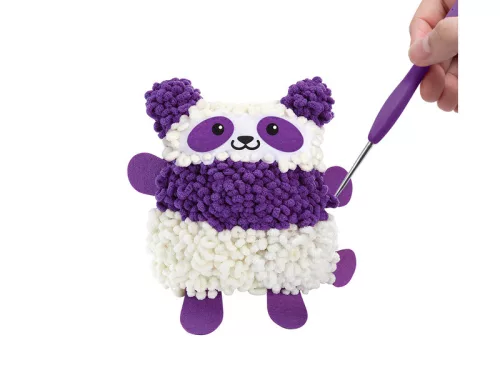 Csináld magad panda készítő kreatív készlet gyerekeknek – horgolható plüssállat DIY készlet (7–14 év)