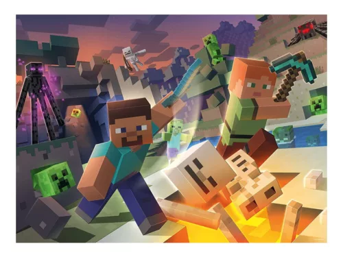 Ravensburger Puzzle 100 db – Monster Minecraft, XXL méret