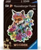 Ravensburger Colorful Fox fa puzzle – 150 darabos, formapuzzle, virágos róka motívummal