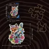 Ravensburger Colorful Fox fa puzzle – 150 darabos, formapuzzle, virágos róka motívummal
