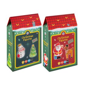   Karácsonyi figurafestő – 7 cm, 2 db-os készlet (hóember és rénszarvas / Mikulás és karácsonyfa)