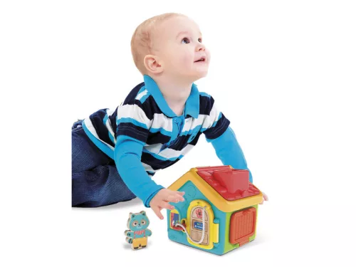 Baby Clementoni Montessori Kulcsos Házikó – finommotorika és problémamegoldás fejlesztő babajáték