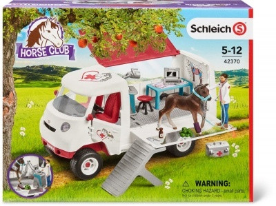 Schleich 42370 Mobil állatorvos hannoveri csikóval