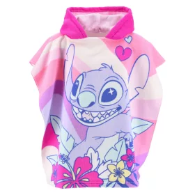  Disney Lilo és Stitch, A csillagkutya Angel strand törölköző poncsó 55x110 cm (Fast Dry)