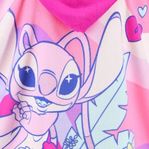 Disney Lilo és Stitch, A csillagkutya Angel strand törölköző poncsó 55x110 cm (Fast Dry)