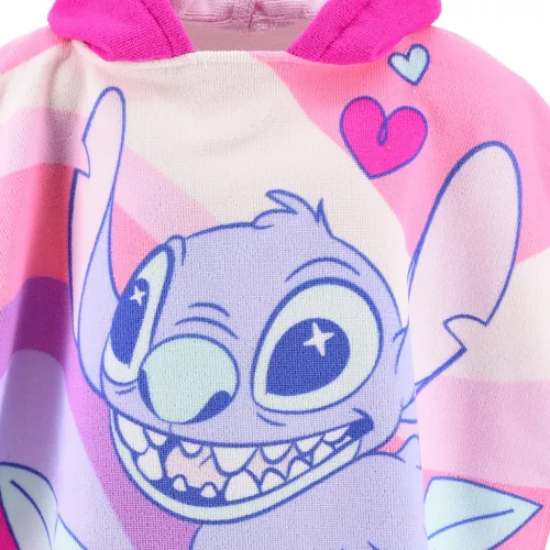 Disney Lilo és Stitch, A csillagkutya Angel strand törölköző poncsó 55x110 cm (Fast Dry)