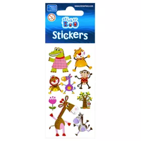 Állatos Crocodile matrica ezüst díszítéssel