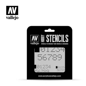 Vallejo Stencil - Digital Numbers (ST-SF004)
