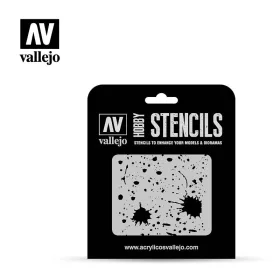 Vallejo Stencil - Splash  Stains (ST-TX003)