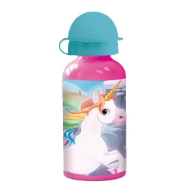 Unikornis Rainbow alumínium kulacs ivókupakkal 400 ml