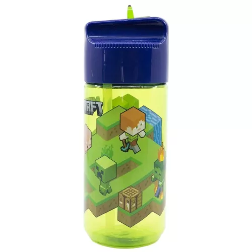 Minecraft Creeper Hydro műanyag szívószálas kulacs 430 ml