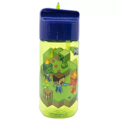 Minecraft Creeper Hydro műanyag szívószálas kulacs 430 ml