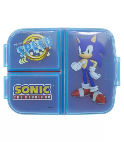 Sonic a sündisznó Speed több rekeszes uzsonnás doboz, szendvicsdoboz