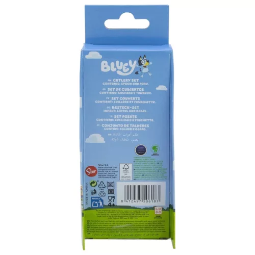 Bluey Yummy fém ergo evőeszköz készlet - 2 darabos