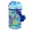 Disney Lilo és Stitch, A csillagkutya Dance műanyag szívószálas kulacs akasztóval 450 ml