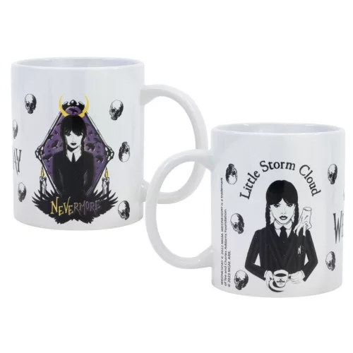 Wednesday Nevermore porcelán bögre 325 ml (11 oz) Díszdobozban