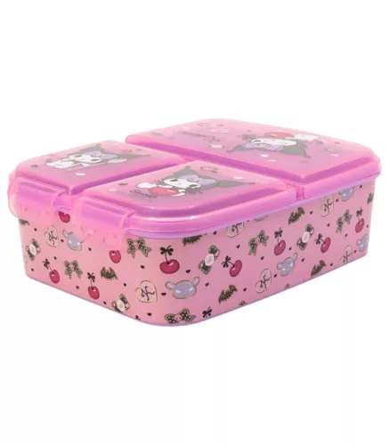 Hello Kitty Kuromi több rekeszes uzsonnás doboz, szendvicsdoboz