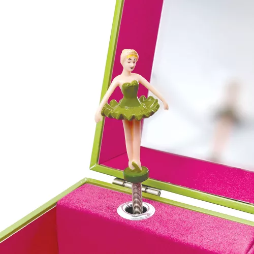 Svoora zenélő ékszerdoboz gyűrűtartóval, fiókkal és széles tükörrel 'Seasons'