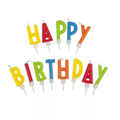 Happy Birthday" betűk szülinapi gyertya szett, 2 féle 942869 Trendhaus"
