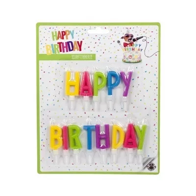 Happy Birthday" betűk szülinapi gyertya szett, 2 féle 942869 Trendhaus"