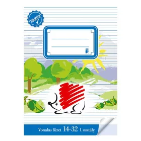   Füzet vonalas ICO Süni A/5 14-32 1.osztályos  bekötött sulikész