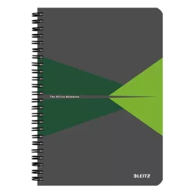   Spirálfüzet vonalas LEITZ Office A/5 90 lapos karton borítóval zöld