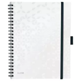 Spirálfüzet kockás LEITZ Wow Active A/4 80 lapos fehér
