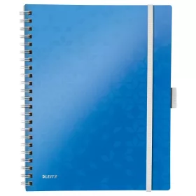 Spirálfüzet kockás LEITZ Wow Active A/4 80 lapos kék