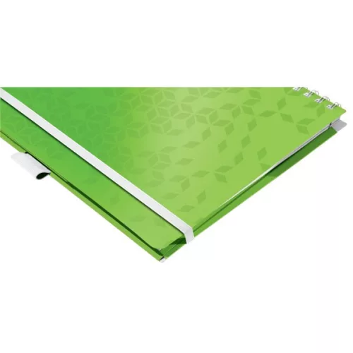 Spirálfüzet kockás LEITZ Wow Active A/4 80 lapos zöld
