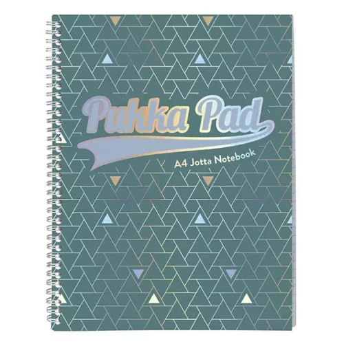 Spirálfüzet vonalas PUKKA PAD A/4 100 lapos Glee zöld