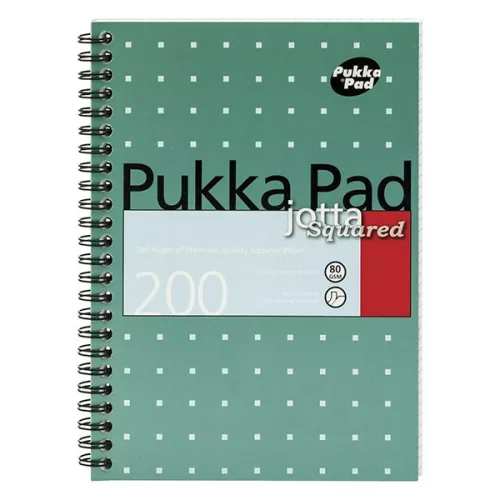 Spirálfüzet kockás PUKKA PAD A/4 200 lapos Metallic türkiz
