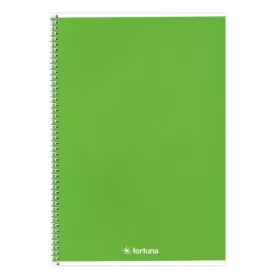 Spirálfüzet vonalas FORTUNA Monocolor A/4 70 lapos zöld