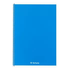 Spirálfüzet vonalas FORTUNA Monocolor A/4 70 lapos kék