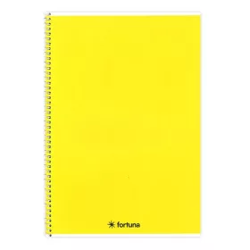 Spirálfüzet vonalas FORTUNA Monocolor A/4 70 lapos sárga