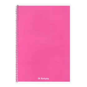   Spirálfüzet vonalas FORTUNA Monocolor A/4 70 lapos rózsaszín