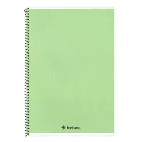   Spirálfüzet vonalas FORTUNA Monocolor A/4 70 lapos pasztell zöld