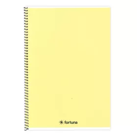   Spirálfüzet vonalas FORTUNA Monocolor A/4 70 lapos pasztell sárga