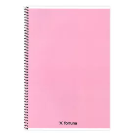   Spirálfüzet vonalas FORTUNA Monocolor A/4 70 lapos pasztell rózsaszín