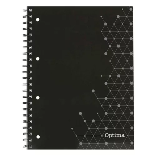 Spirálfüzet kockás OPTIMA A/5 70 lapos perforált lyukasztott
