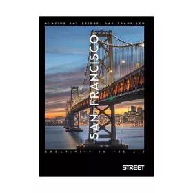 Füzet sima STREET A/4 50 lapos Bridges