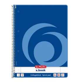   Spirálfüzet vonalas HERLITZ A/4 80 lapos perforált lyukasztott