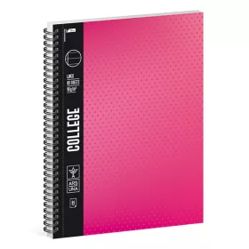 Spirálfüzet vonalas ARS UNA College A/4 80 lapos pink