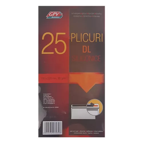 Boríték GPV LA/4 szilikonos bélésnyomott 110x220mm 25 darabos
