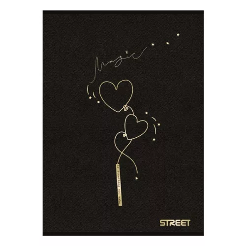 Füzet kockás STREET A/4 54 lapos Black&Gold