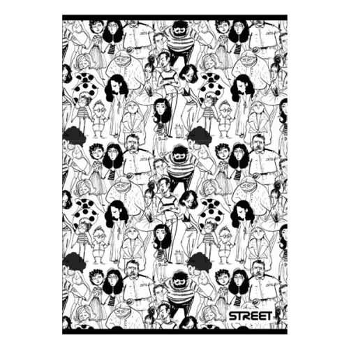 Füzet kockás STREET A/4 54 lapos Black&White