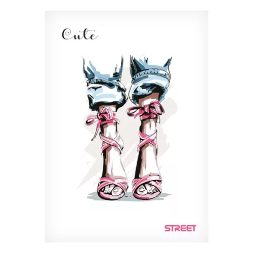Füzet sima STREET A/5 54 lapos Cute