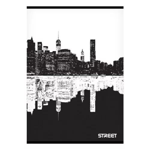 Füzet sima STREET A/4 54 lapos Black&White