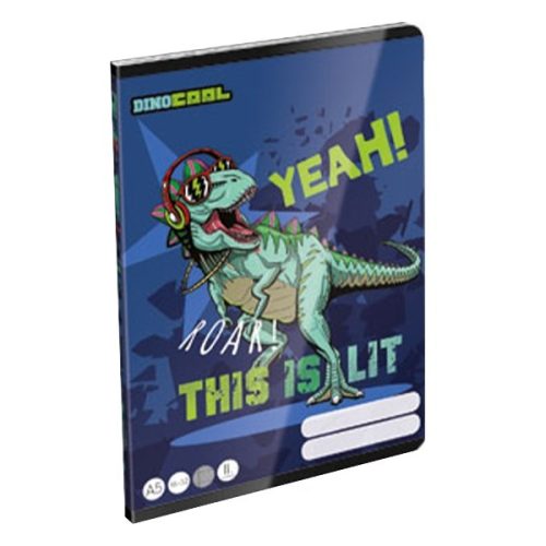 LIZZY CARD Füzet  A/5 32 lapos vonalas 16-32 II.osztályos Dino Cool Dino Roar