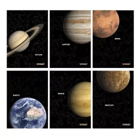 Füzet kockás STREET A/4 54 lapos Planets