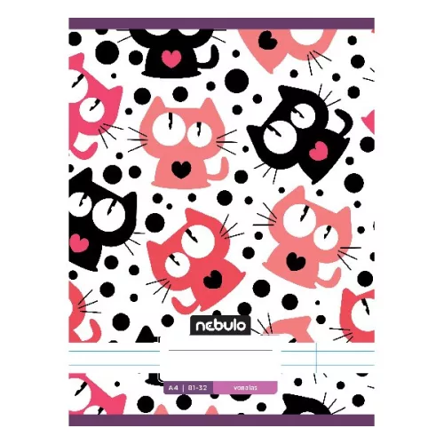 Füzet vonalas NEBULO A/4 32 lapos 81-32 L-Design 12 darabos